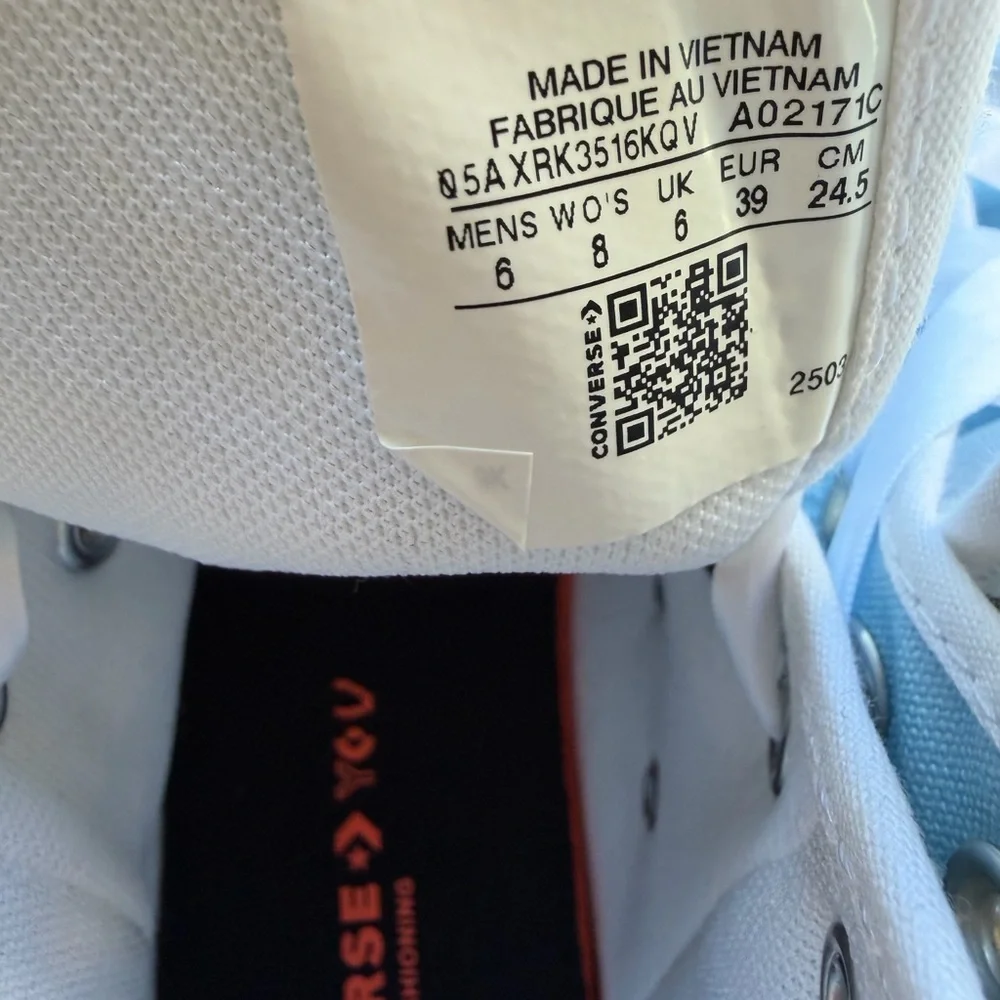 Light Blue High-Top Sneakers - Picture 14 of 16